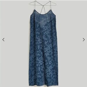 Madewell Women's Size S Blue Floral Halter Cover-Up Midi Dress